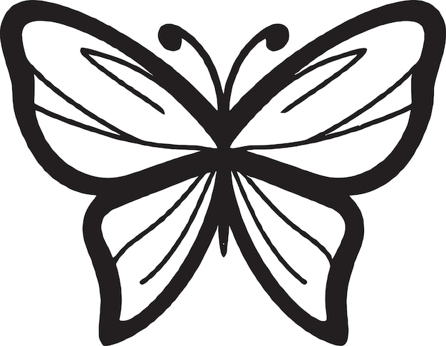 Ensemble d'icônes vectorielles de jardin de papillons
