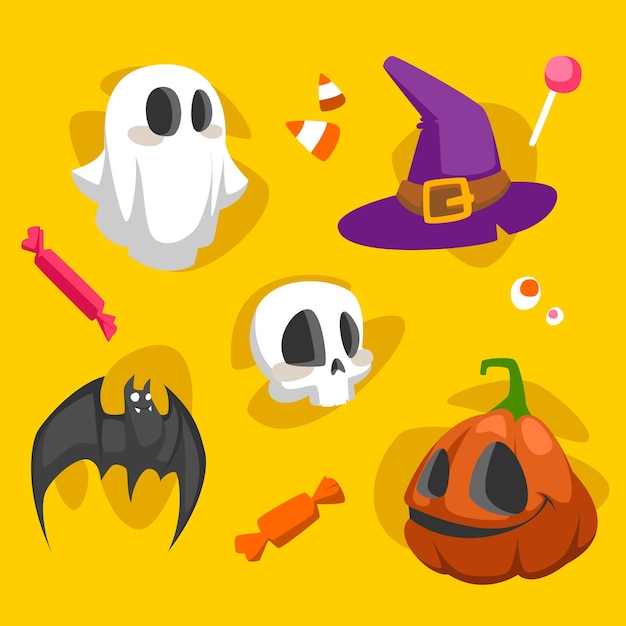 Ensemble d'illustrations d'Halloween