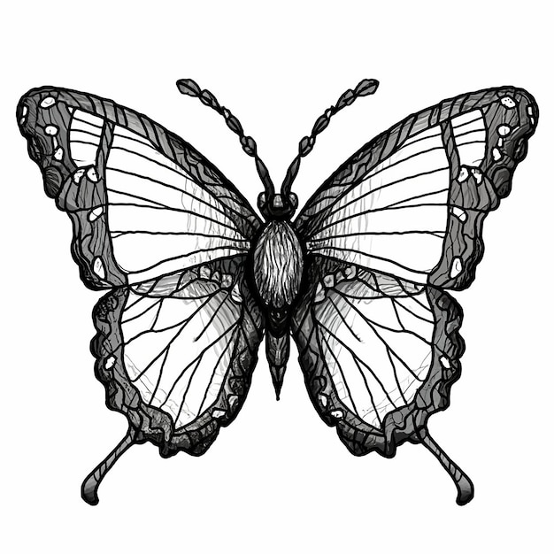 Un Ensemble D'illustrations De Papillons Sur Un Fond Blanc