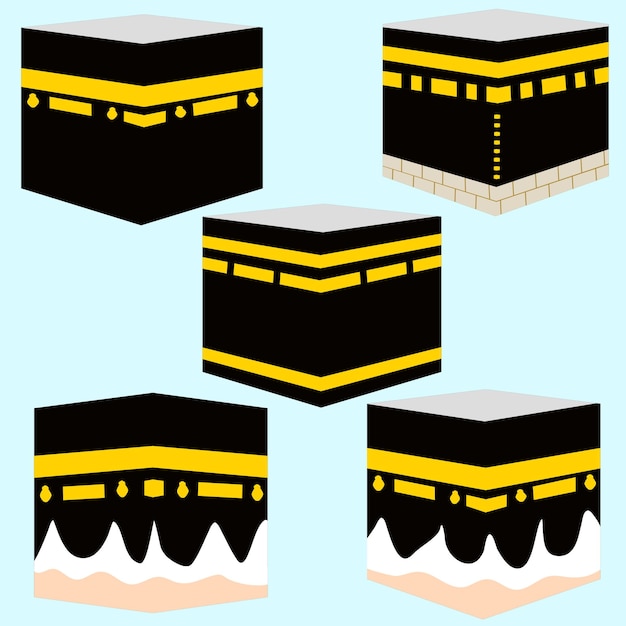 Ensemble D'illustrations Vectorielles Kaaba