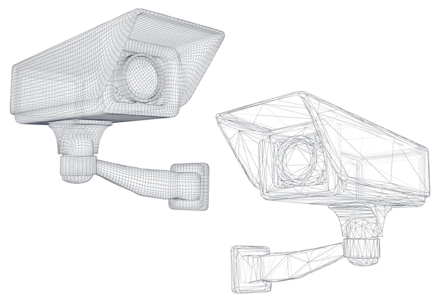 Ensemble D'images Vectorielles Caméra Cctv