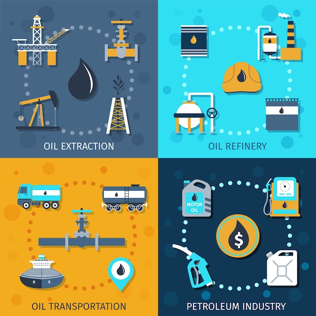 Vecteur ensemble de l'industrie pétrolière