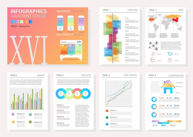 Ensemble d&#39;infographie