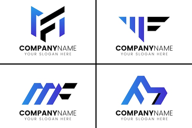 Ensemble Initial De Conception De Logo Mf