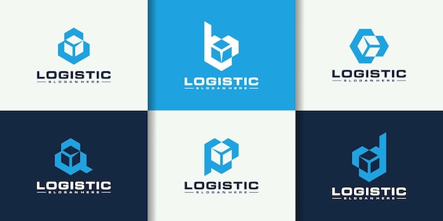 Ensemble D'initiales Création De Logo Abcdp Avec Une Entreprise De Logistique