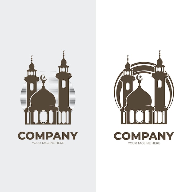 Ensemble D'inspiration De Conception De Logo De Mosquée