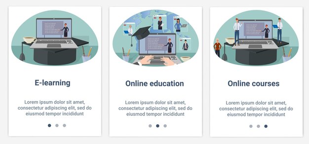 Un ensemble d'interfaces UI et UX pour l'interface utilisateurFormation en ligne