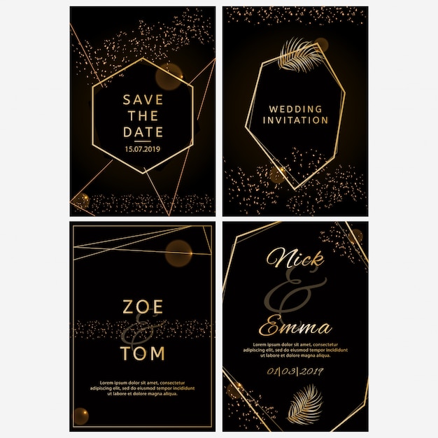 Ensemble D'invitations De Mariage.