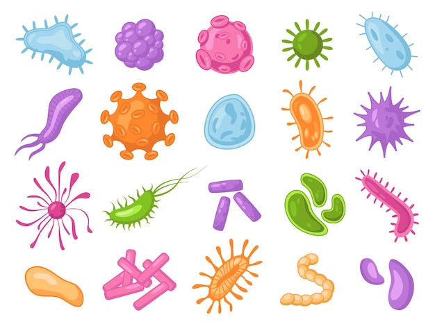 Ensemble isolé de germes de micro-organismes de bactéries de virus