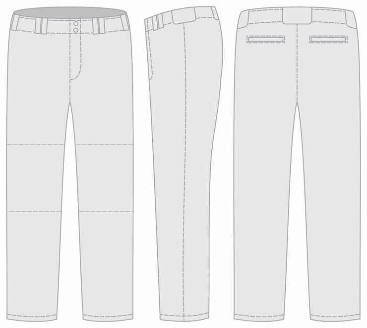 Vecteur un ensemble de jeans blancs avec une ceinture qui est étiqueté comme un ` ` fashion ''.