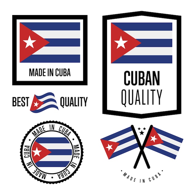 Ensemble De Labels De Qualité De Cuba