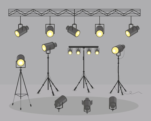 Ensemble De Lampes De Projecteur