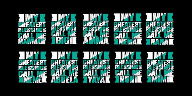 Ensemble de lettrage de typographie