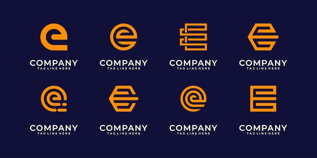 Ensemble De Lettres Monogrammes Créatives Modèle De Conception De Logo Le Logo Peut être Utilisé Pour Une Entreprise Commerciale