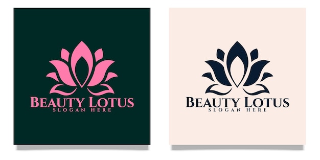 Ensemble De Logo Beauté Lotus, Modèle De Conception De Logo Lotus