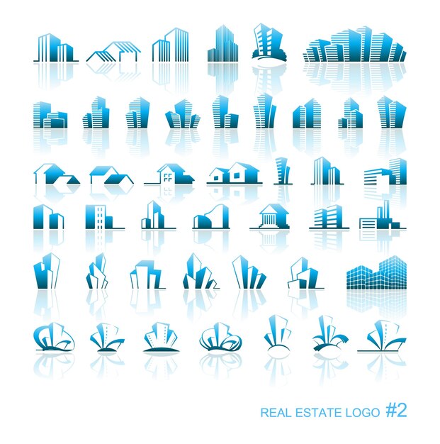 Ensemble De Logo Immobilier