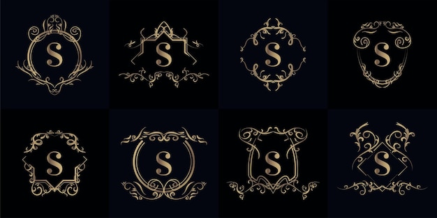 Ensemble De Logo Initial S Avec Ornement De Luxe