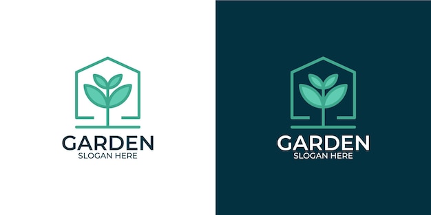 Ensemble De Logo De Jardin De Style Moderne