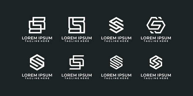 Ensemble de logo de lettre s