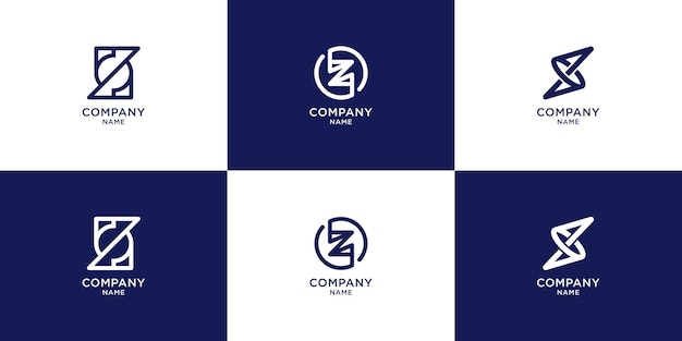 Ensemble De Logo Lettre Z Avec Concept Créatif