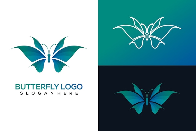 Ensemble De Logo Papillon