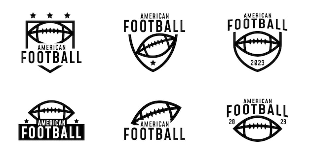 Ensemble de logo de sport de football américain pour la conception de modèles