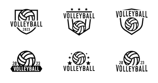 Ensemble de logo de sport volley-ball pour la conception de modèles