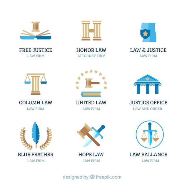 Ensemble De Logos De Droit