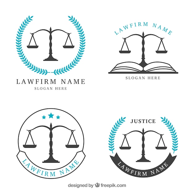 Ensemble De Logos De Droit