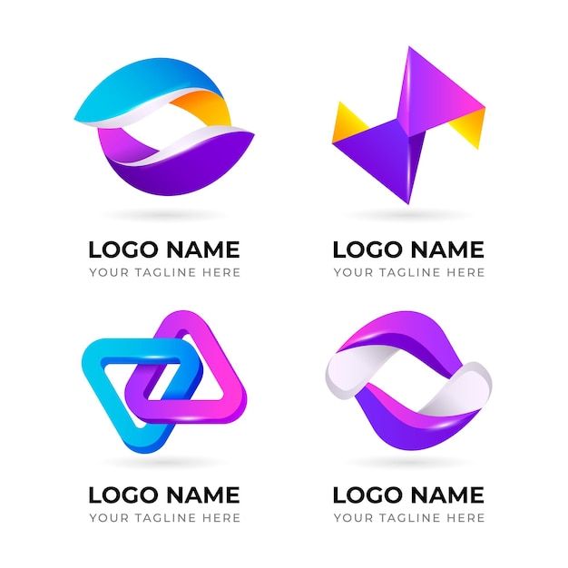 Ensemble de logos de gradients abstraits