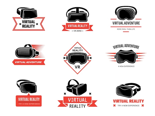 Ensemble De Logos Et Insignes De Casque Vr