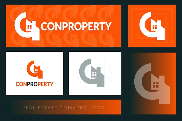 Un ensemble de logos pour une société immobilière.