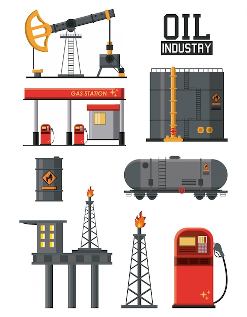 Ensemble de machines à pétrole