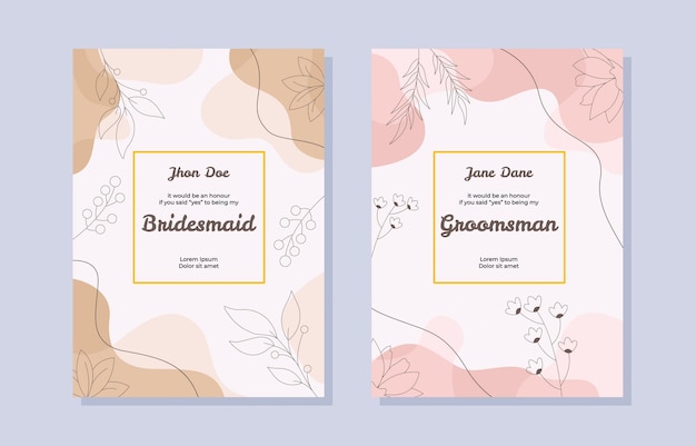 Ensemble De Mariage Be My Bridesmaid Ou Groomsman