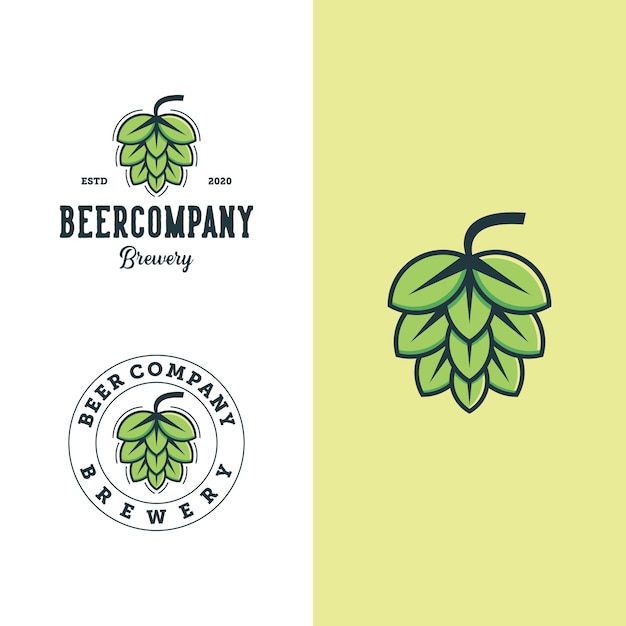 Vecteur ensemble de modèle de conception de logo de brasserie. premium pour logos bière