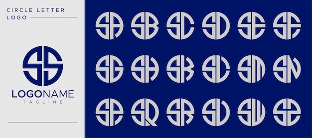 Ensemble de modèle de conception de logo de lettre S moderne.