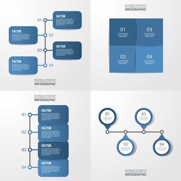Ensemble de modèle d&#39;infographie moderne