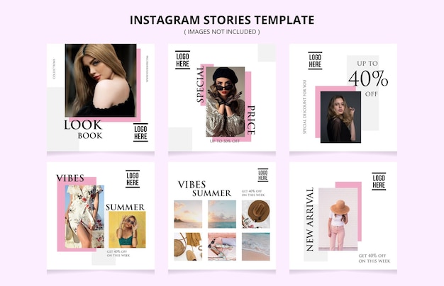 Ensemble de modèles de bannières de mode carrées minimales modifiables Convient aux publications sur les réseaux sociaux et aux publicités Web