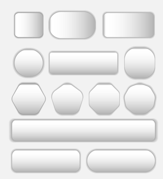 Vecteur un ensemble de modèles de cadre de couleur métal de différentes formes