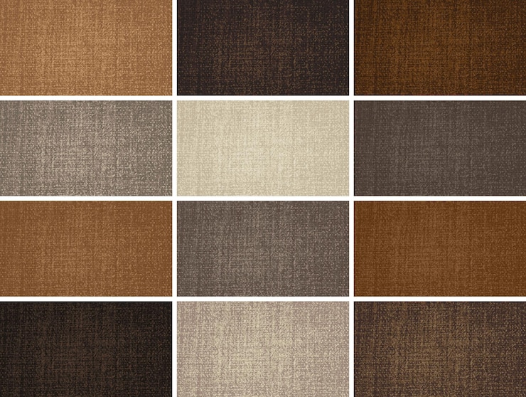 Vecteur ensemble de modèles de cartes de visite avec texture de tissu