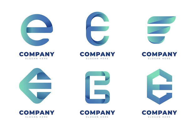 Ensemble de modèles de logo dégradé e