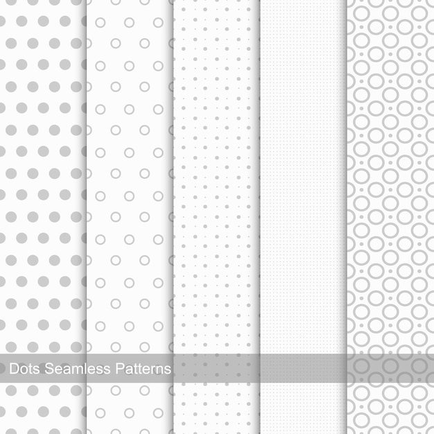 Ensemble de modèles sans couture avec des cercles et des points