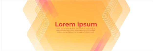 Ensemble de modèles web de conception de bannière orange moderne abstraite. Bannière web d'en-tête horizontale. Modèle de fond de modèle de bannière de conception graphique abstraite de vecteur.