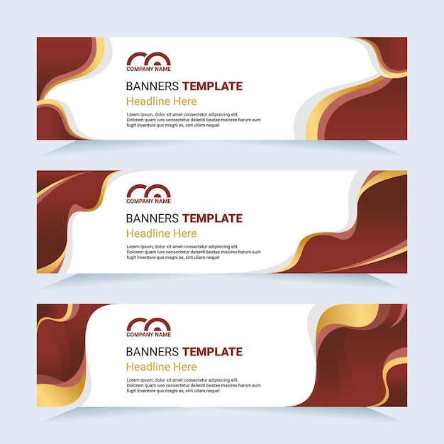 Ensemble moderne de vecteur de bannières abstraites colorées Pour les besoins de cartes et de bannières Illustration vectorielle
