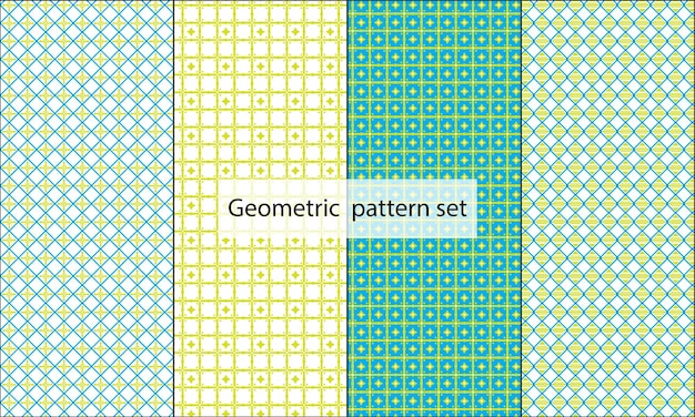 Vecteur ensemble de motifs géométriques de luxe