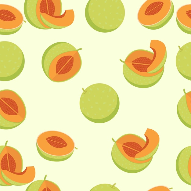 Un ensemble de motifs de melon sans soudure Fruits