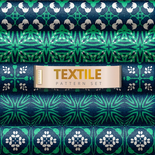 Vecteur ensemble de motifs textiles