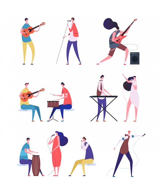 Ensemble de musiciens jouant
