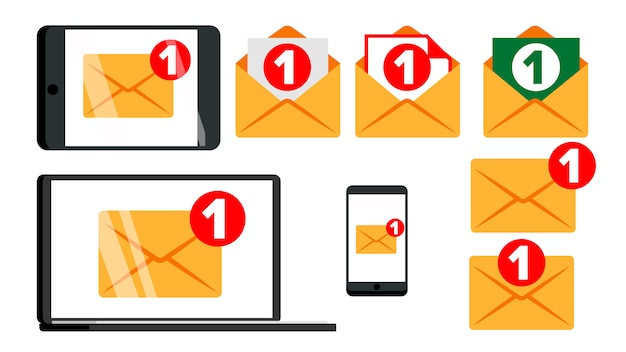 Ensemble De Notification De Message électronique Non Lu
