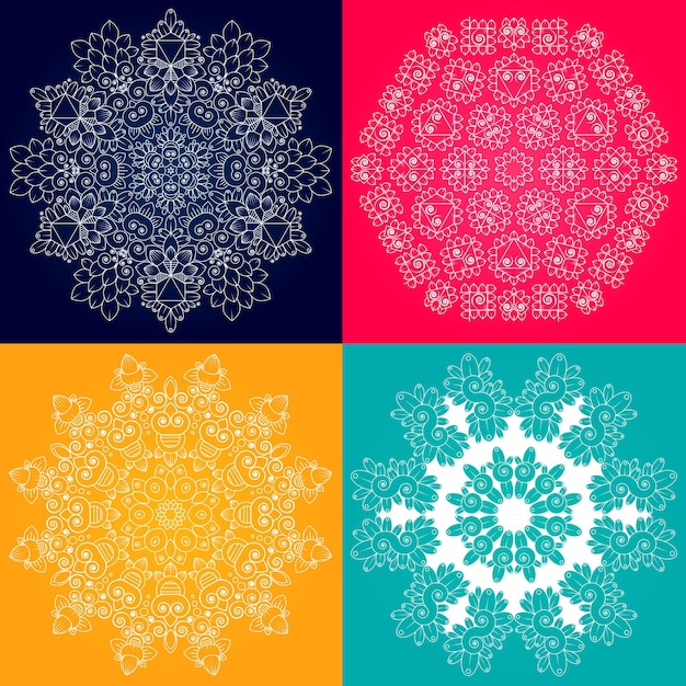 Un Ensemble De Nouveaux Mandalas